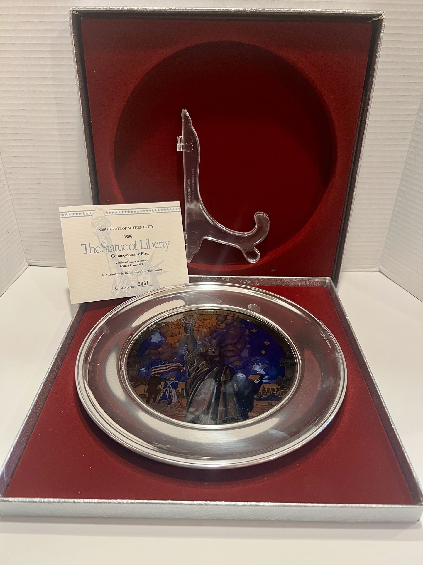 1986 Statue Of Liberty Commemorative Plate 
