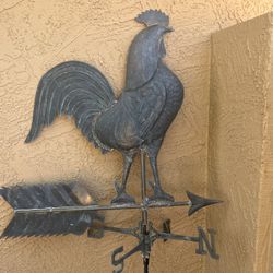 Antique Brass rooster Weather Vane