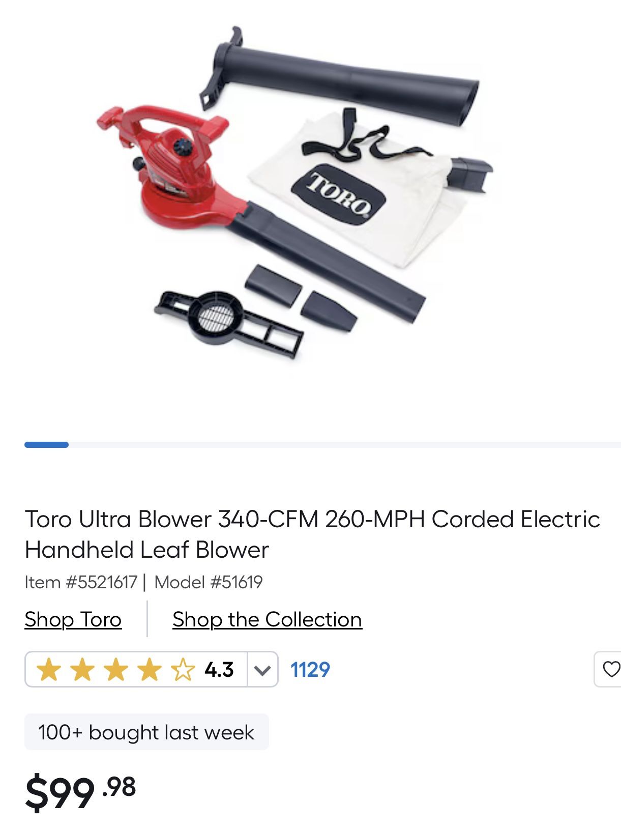 toro  leaf blower