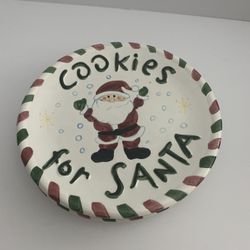 Santa Cookie Plate