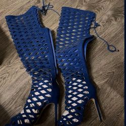 Brand New Royal Blue Women's Boots