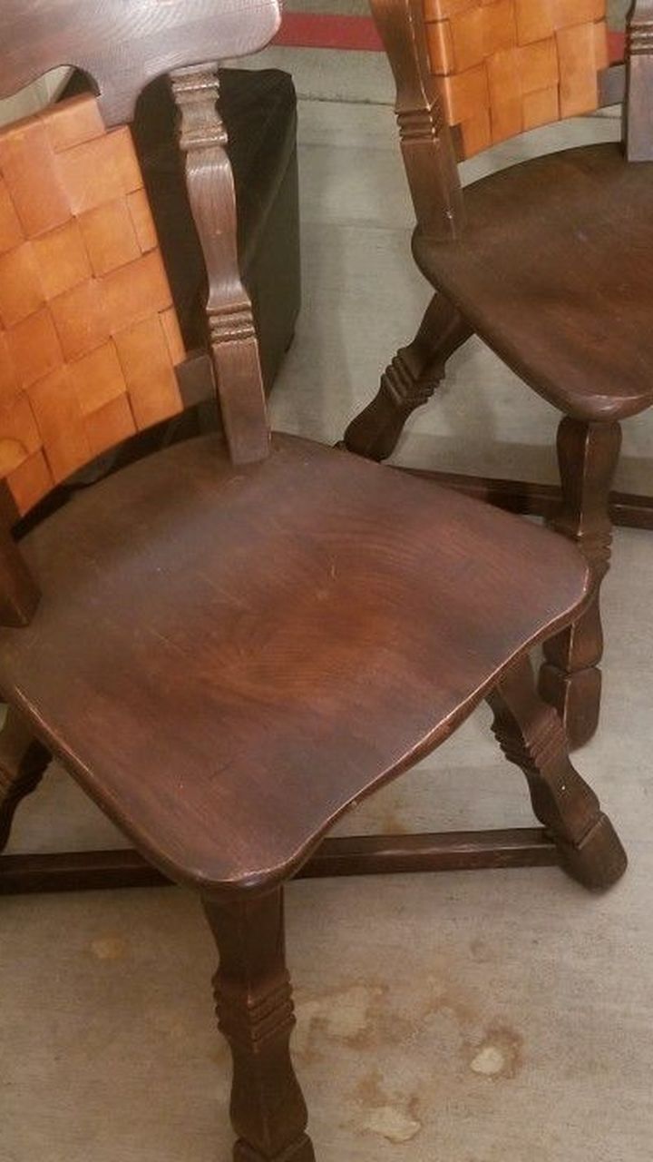 Vintage Solid Wood Chairs.