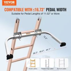 Ladder Stabilizer, Extension Ladder Standoff, Heavy Duty Wing Span/Wall Ladder Accessories for Roof Gutter, Easy to Use & Wide Adaptability & Anti-Sli