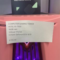 Computer Gaming Tower I5 16 Gb Ram 256 Ssd 1 Tb