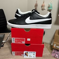 Size 10 or 11 - Nike Court Royale Black/White Leather Trainers