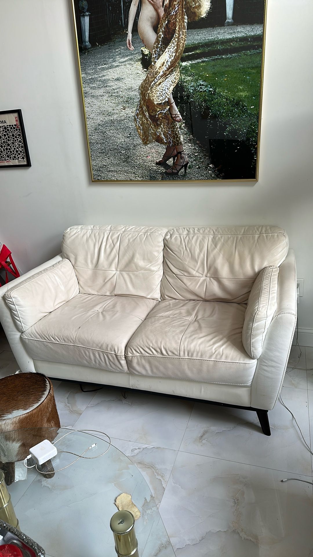 White Leather Couch
