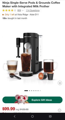 Ninja Single-Serve Coffee Maker with Milk Frother