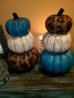 Custom Ceramic Stacked Pumpkins Set
