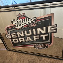 Miller Genuine Draft Mirror Sign 