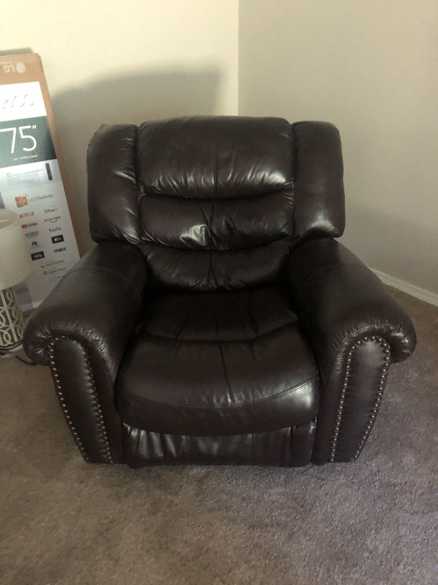 Faux Leather Recliner
