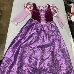 Disney Rapunzel Girls Dress Size 9/10 Large Halloween Costume