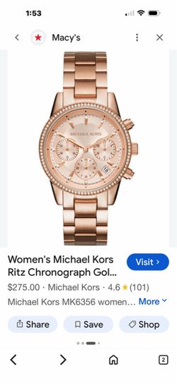 Michael Kors Ritz Chronograph Rose Gold Watch