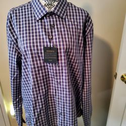 Jos A Bank Reserve Collection Slim Fit Spread Collar Check Sport Shirt XXL