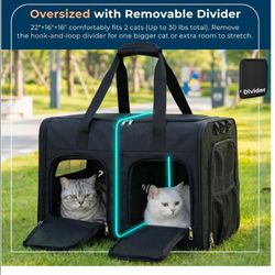 Extra Large 3-in-1 Cat Carrier for 2 Cats
