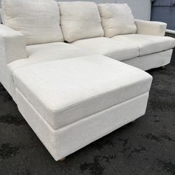 Couch And Storage Ottoman: