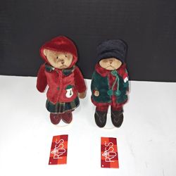 Russ Berries Vintage Old World Teddies Elston & Farnsworth Plush Bear Dolls