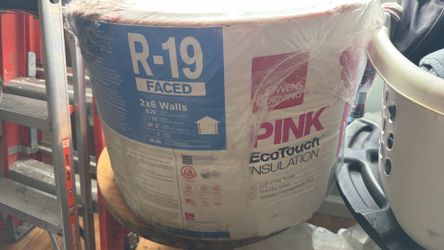PINK R19 faced 2x6 walls ECOTOUCH insulation