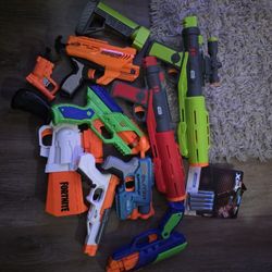 Huge Nerf Blaster Toy Lot — Roblox, Fortnite, Star Wars, Dart Zone + Zero Prop + Disney 