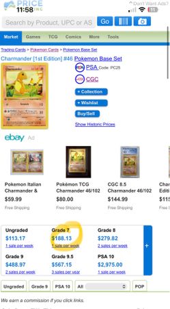 Graded Pokémon cards