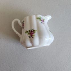 Royal Grafton English Bone China Light Green Pink Rose Creamer