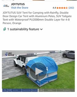 JOYTUTUS SUV Tailgate Camping Tent with Rainfly