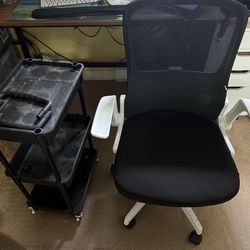 Chair and plastic cart