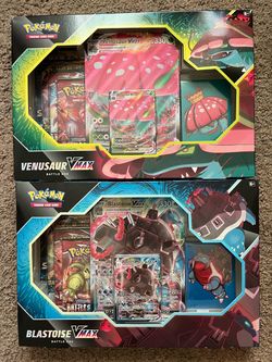 Pokémon TCG Venusaur & Blastoise VMAX Battle Box Set Sealed