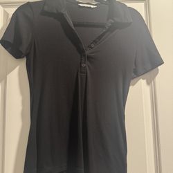 Button up Collard black shirt 