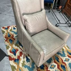 Gray Leather Chair
