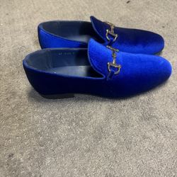 Blue Velvet Loafers