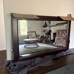 Very Large Mirror- Solid Wood!