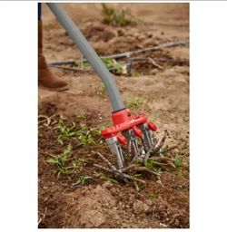 CORONA - MAX DiscCULTIVATOR Adjustable 6.5 in. Steel Tines with Red Comfort Grip Garden Disc Cultivator