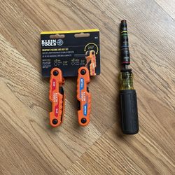 Klein Tools Hex Key Set & 7in1 Impact Flip Socket Screwdriver 