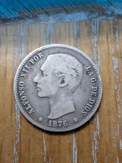 Beautiful 1800s Spanish silver coin