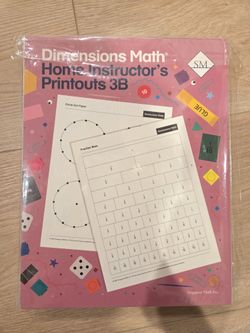 Dimensions Math 3B Home Instructor's Printout- NEW