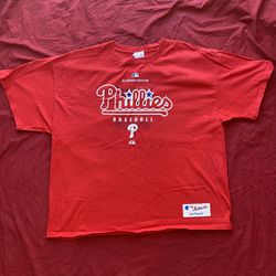 Men's Philadelphia Phillies T-Shirt Majestic Size XL Red