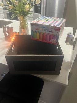 Chalkboard Gift / Storage Box W/ Chalk