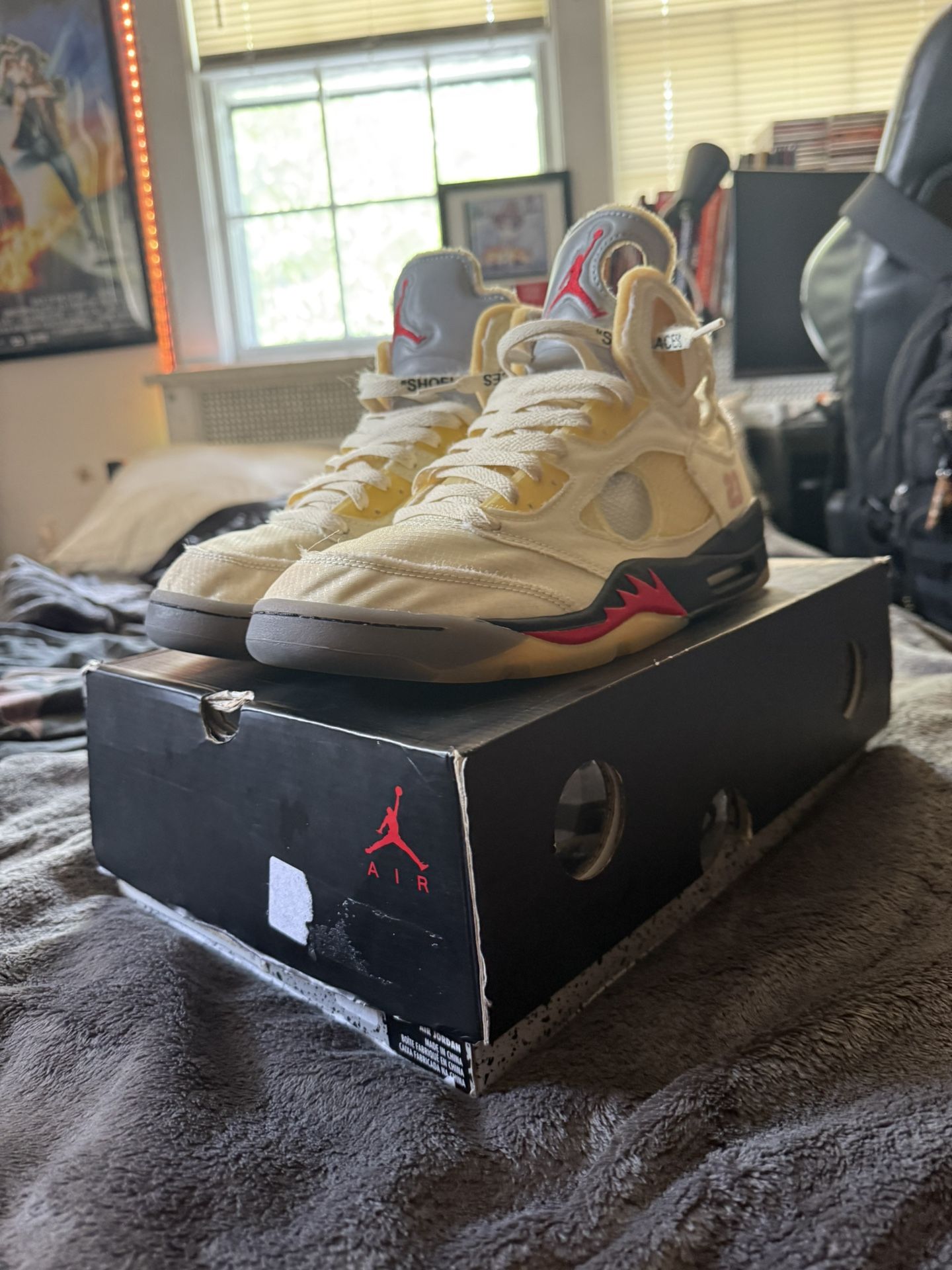 Off White x Air Jordan 5 SP “Sail”