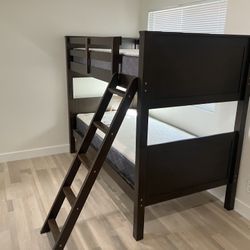 Twin Bunk Bed Frame With Mattresses