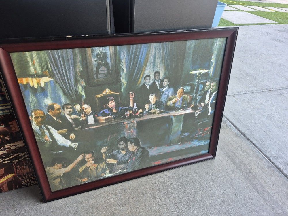 Wall Art Decoration In Good Condition// Scarface,goodfellas, Godfather, Sopranos, Robert De Niro Al Pachino