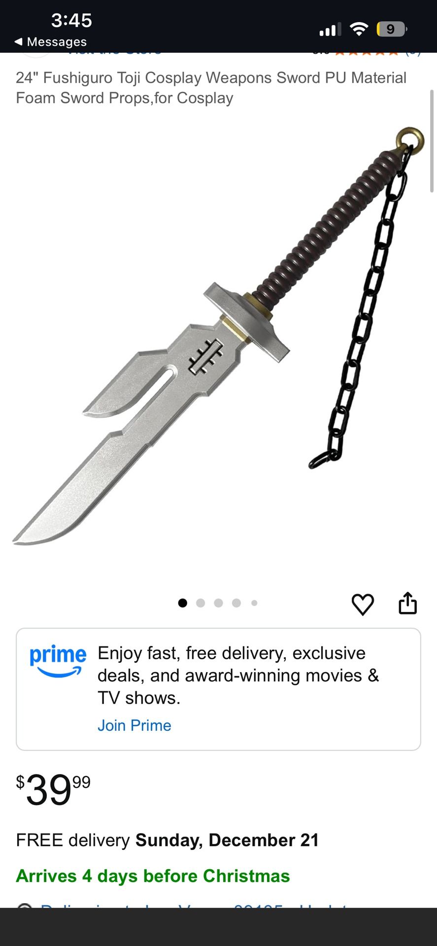 Toji Fushiguro Sword