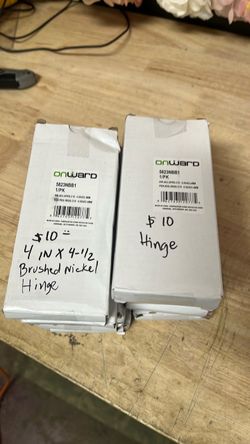 Onward 4 in. x 4-1/2 in. Brushed Nickel Self Closing Full Mortise Spring Hinge