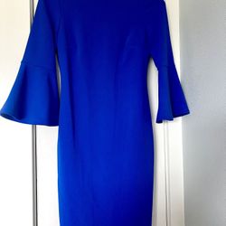 Calvin Klein Dress Size 0P, Blue 