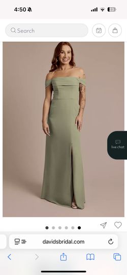 Green David bridal bridesmaid Dress - Size 6