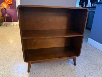 Mid century style solid wood book shelf.