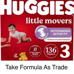 Huggies size 3 little movers diapers pañales