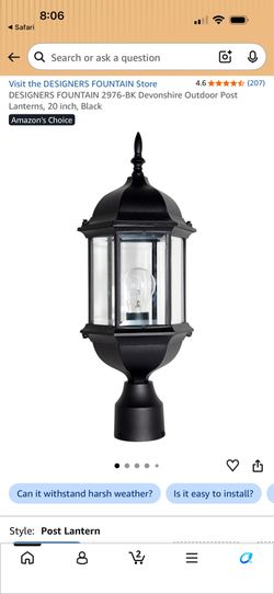 20 inch Outdoor post lantern