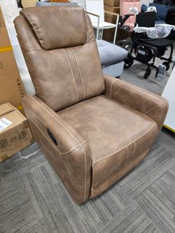 Recliner  Glider Nursery Chair Reclining Performance  Rocker with Metal Base,Basketweave,
