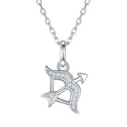 Sagittarius Zodiac Moissanite Necklace – D-Grade S925 Sterling Silver Platinum-Plated Pendant non tarnish jewelry