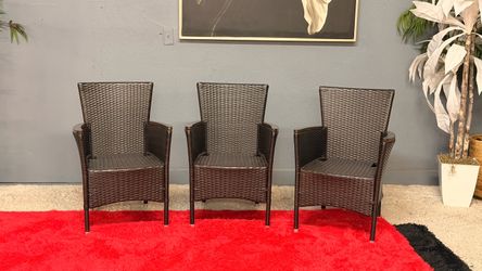 Set Of Three Outdoor Patio Chairs